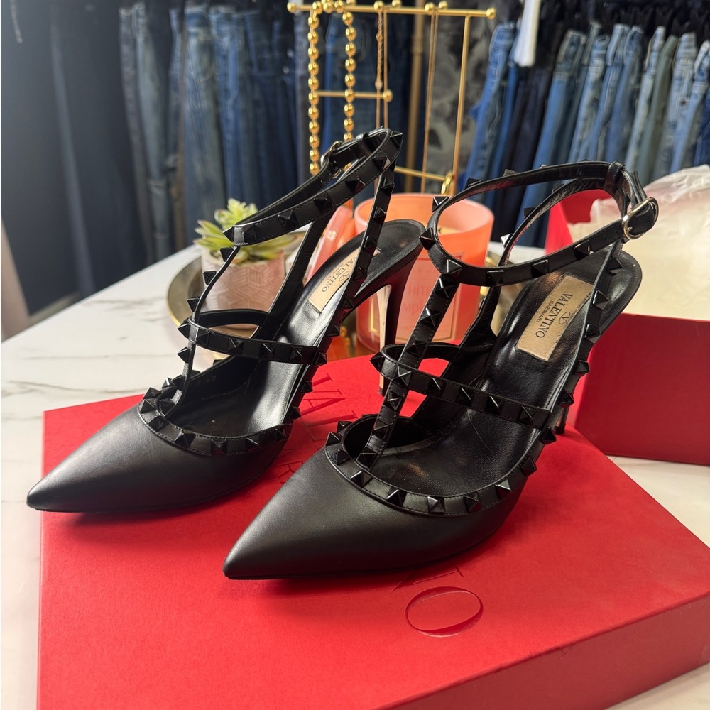 Valentino Black Studded Women's Heels
